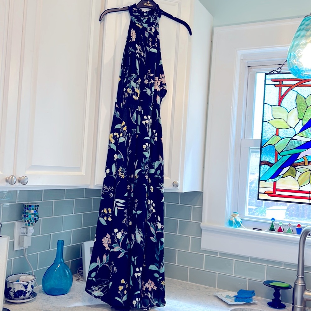 Banana Republic Floral Soft Satin Midi Dress Size 4 New With Tags
